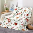 thumbnail image 2 of Tropical Palm Leaves Throw Blanket Floral Flower Flannel Fleece Throw Blanket Botanical Plant Cozy Fuzzy Plush Throw Blanket Nature Soft Throw Blanket for Sofa Bed 60" X 80", 2 of 6
