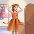 thumbnail image 5 of JIAYUE Girls Dresses Square Collar Sleeveless Ball Gown Animal Graphic Multicolor Mid-Length Tutu Carnival Toddle Birthday Comfort Performance Playwear Stylish Dance Princess Dress, 5 of 7