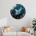 thumbnail image 2 of facefd Tempered Glass Quartz Silent Wall Clock Bedroom Decoration Butterfly, 2 of 7