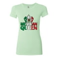 thumbnail image 2 of Wild Bobby Mexican Queen Latin Pride Women Slim Fit Junior Tee, Mint, Large, 2 of 5