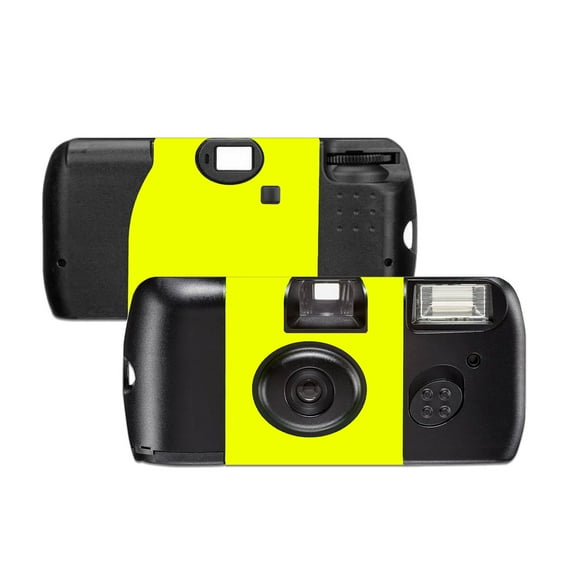 10 Fluorescent Yellow Label Film Camera – Kodak 400 Speed Single Use Camera, 27 exposures SL56015-10pk