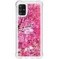 thumbnail image 2 of Compatible with Samsung Galaxy A51 5G Case Liquid Glitter Cute Stylish Slim TPU Silicone Quicksand Sparkle Shockproof Protective for Women Girls Case for Galaxy A51 5G Cherry Blossoms YB, 2 of 12