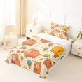 thumbnail image 5 of Erosebridal Rodent Animal Capybara Twin Sheet Sets,Rainbow Ice Cream Pattern Bedding For Girls Kids,Dreamy Princess Style,Brown Yellow 3 Pieces, 5 of 6