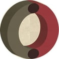 thumbnail image 1 of Ahgly Company Machine Washable Indoor Square Transitional Brown Red Area Rugs, 3' Square, 1 of 7