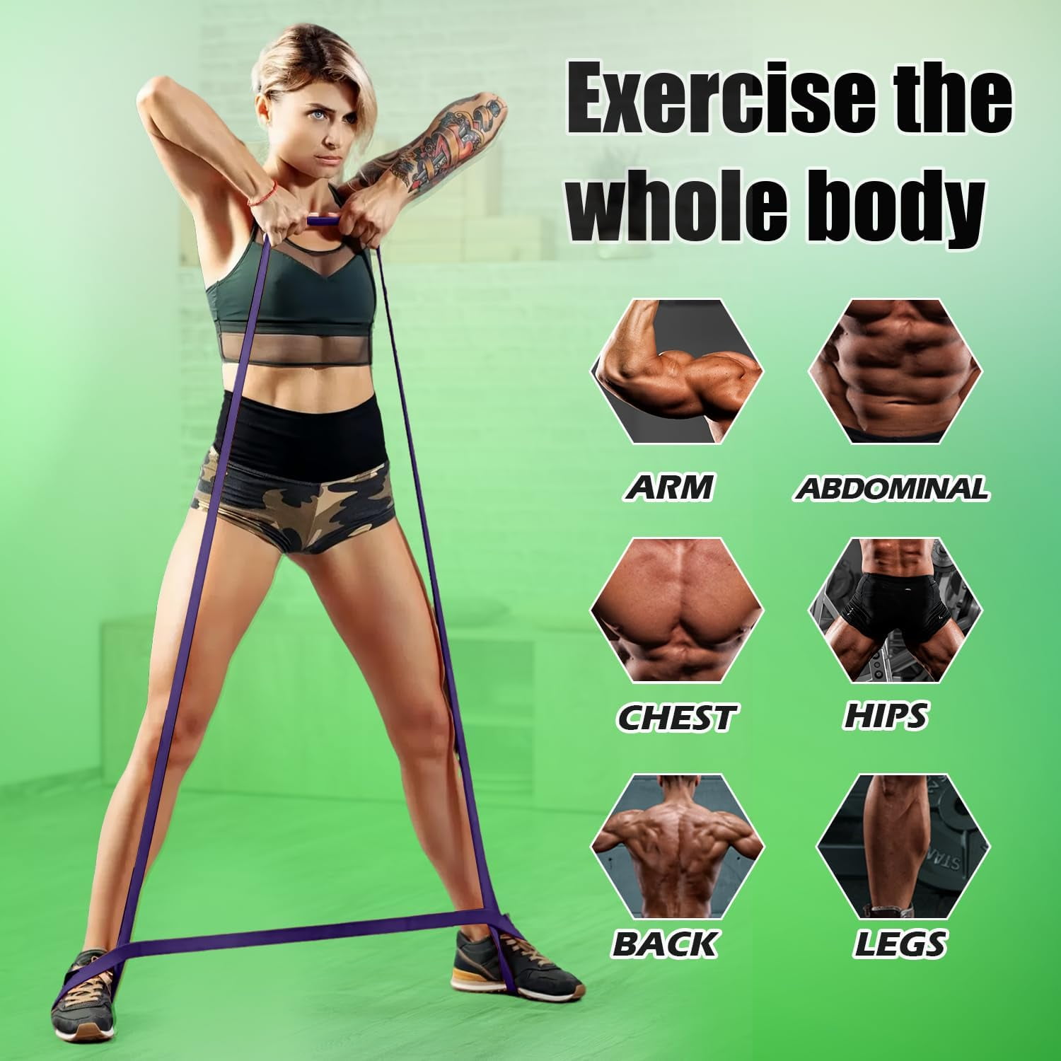 Resistance Bands,Pull Up Assist Bands Set with Handles, Exercise & Workout Bands with Door Anchor for Men & Women – Home Fitness Equipment for Strength Training, Stretching