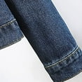 thumbnail image 4 of Vedolay Womens 2023 Denim Jackets Jean Jackets for Women Fashion Basic Long Sleeve Button Down Denim Jacket,Dark Blue M, 4 of 5