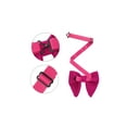 thumbnail image 2 of INSPIRE CHIC Men's Velvet Pocket Square Pre-Tied Solid Color Adjustable Bow Tie Sets Magenta One Size, 2 of 4