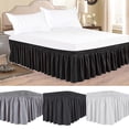 thumbnail image 2 of Bedspread Silky Luxurious Bedspread Easy Fit Also Non-fading Ruffles Elastic White White White XL XL, 2 of 5