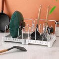 thumbnail image 1 of Raindrops 1Set Kitchen Lid Organizer Rack Grey PP Easy to Clean for Restaurant Storage, 1 of 8