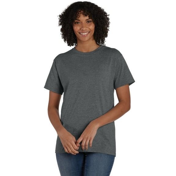 Hanes T-Shirt 4-Pack Mens Crewneck ComfortBlend EcoSmart Short Sleeve Lay Flat