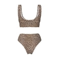 thumbnail image 5 of Daiia Leopard Print-2 Women's Bikini Set Two Piece Swimsuit High Waisted Bikini Adjustable Straps Bikini Perfect for Beach, Pool, and Summer Vacation-, 5 of 9