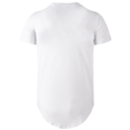 thumbnail image 2 of MSLLEN Mens Hipster Hip-Hop High Low Curve Hem Urban Short Sleeve Tee Shirts Tops White, 2 of 5