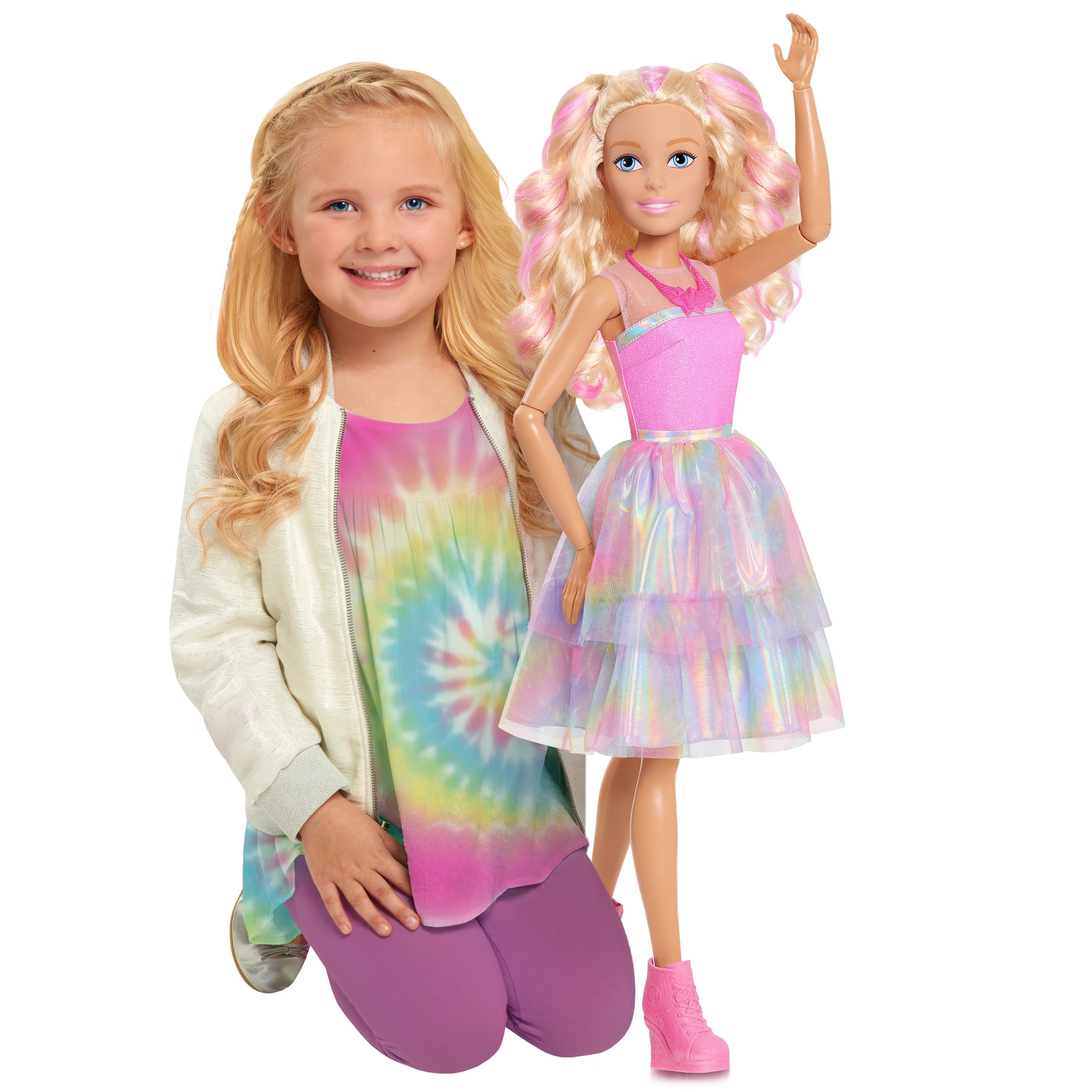 Barbie 28-Inch Tie Dye Style Best Fashion Friend, Hair, Kids Toys for Ages 3 Up, Gifts and Presents - Walmart.com