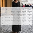 thumbnail image 3 of Shihyeh Women's Elegant Pleated Long Sleeve Flowy Evening Dress, Solid Color Chic Gown, Soft Stretchy Party Dress, 3 of 7