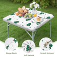 thumbnail image 4 of White Christmas Tree Pattern Square Fitted Tablecloth with Elastic Edge,Square Table Cover,Washable Elastic Table Cover for Home Kitchen Party Decor 36"x36", 4 of 6