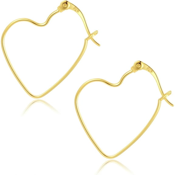 14K Gold Hoop Earrings For Womens Rectangle Hoop Earrings Gold Plated Small Hoops[Z1]