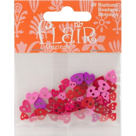 Blumenthal Lansing 7332959 Favorite Findings Mini Shaped Buttons 49/pkg-colorful Hearts