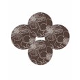 thumbnail image 7 of 13 Inch Round Placemats Set of 4, Brown Flowers Non Slip Heat Insulation PP Table Mats, Spring Floral Botanical Modern Art Washable Place Mats for Kitchen Dining Party Table Decor, 7 of 7