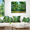 thumbnail image 3 of Designart Green Jungle with Dense Trees - Landscape Wall Throw Pillow - 18x18, 3 of 4