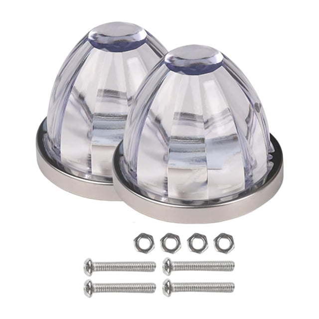 2 luces LED de señalización lateral, luz de gálibo, práctica y de fácil instalación, accesorios de lámpara de advertencia para remolque de RV Blanco
