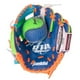 Franklin Sports 22812L Sports 9.5 in. Gant de Teeball & 44; Bleu & Citron Vert & Orange & 44; Lanceur Gaucher avec Balle – image 1 sur 8