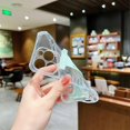 thumbnail image 5 of e6a For iPhone 15 Pro Max Case Clear TPU Phone Cover I-shape Wristband v1h Finger Holder -, 5 of 5