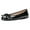 Black, variant on YDN Women Classic Bowknot Round Closed Toe Ballet Flats Slip On Pumps Low Heel Simple Dressy Casual Soft Shoes Size 5 Purple