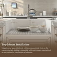 thumbnail image 6 of TOBILI 33" Large-capacity Multifunctional Dual-mount Design Fireclay Kitchen Sink, 6 of 9