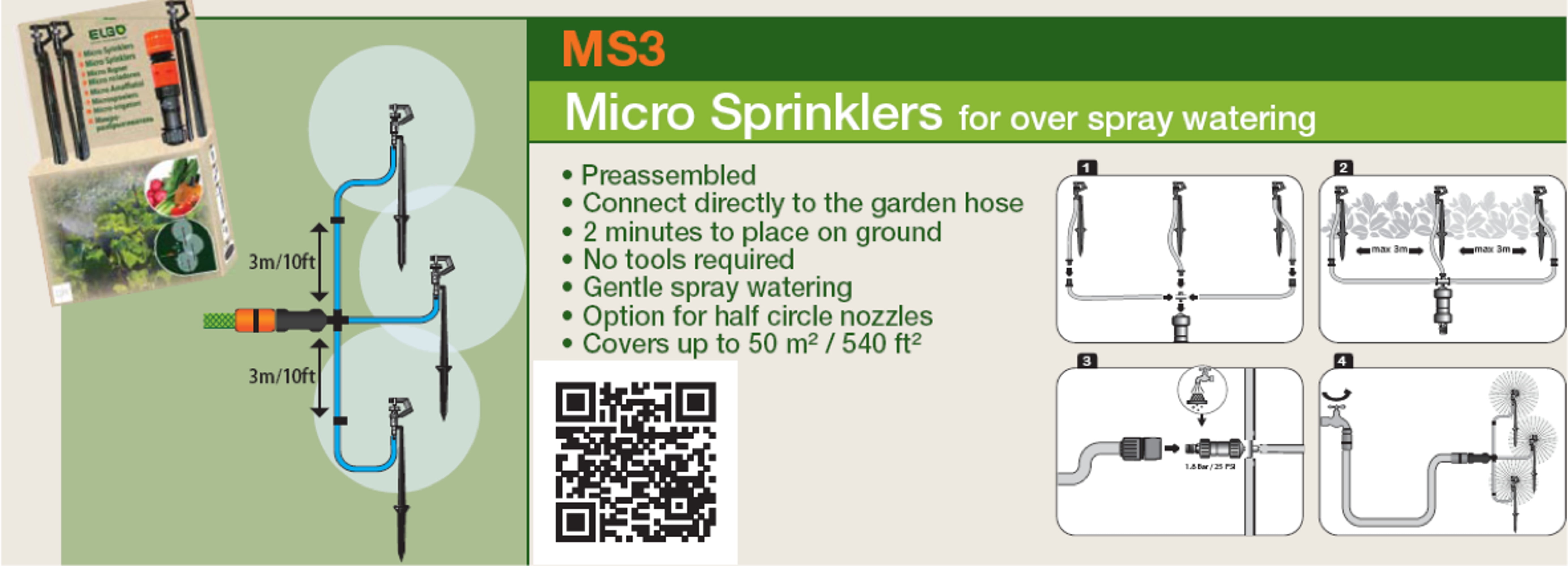 GENESIS 20FT Micro Sprinkler Watering System
