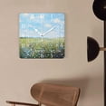 thumbnail image 4 of 16 Inch Wall Clock Battery Operated Square Clock Decorative for Office, Kitchen, Outdoor, Living Room，Flower Women Field Lovely Pattern, 4 of 4
