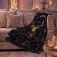 thumbnail image 5 of Antlered Stag Beneath decorative theme And Stars, Soft Flannel Blanket with Celestial Wildlife Illustration Print, Housewarming Gift and Home Decor for Bedroom and Living Room, 5 of 7