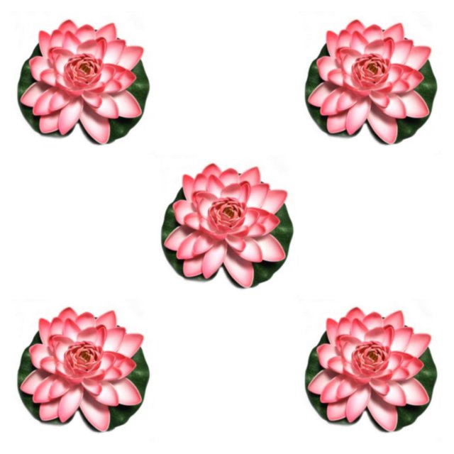 QualitChoice Artificial Lotus Replacement Simulation Outdoor Garden Park Pond Pool Photography Fake Water Flower Decor Light Pink 5PCS