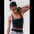 thumbnail image 4 of Camisetas de Tirantes para Mujer, Sin Mangas, con Cuello Cuadrado, Sin Costuras, Espalda Cruzada, para Gimnasio, Yoga y Deportes. Negro S, 4 of 6