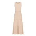 thumbnail image 7 of XuJwPNcy Maxi Dresses for Women Sleeveless Ribbed Knit Tank Dresses Crewneck Ruffle Tiered Wedding Guest Dress, 7 of 7