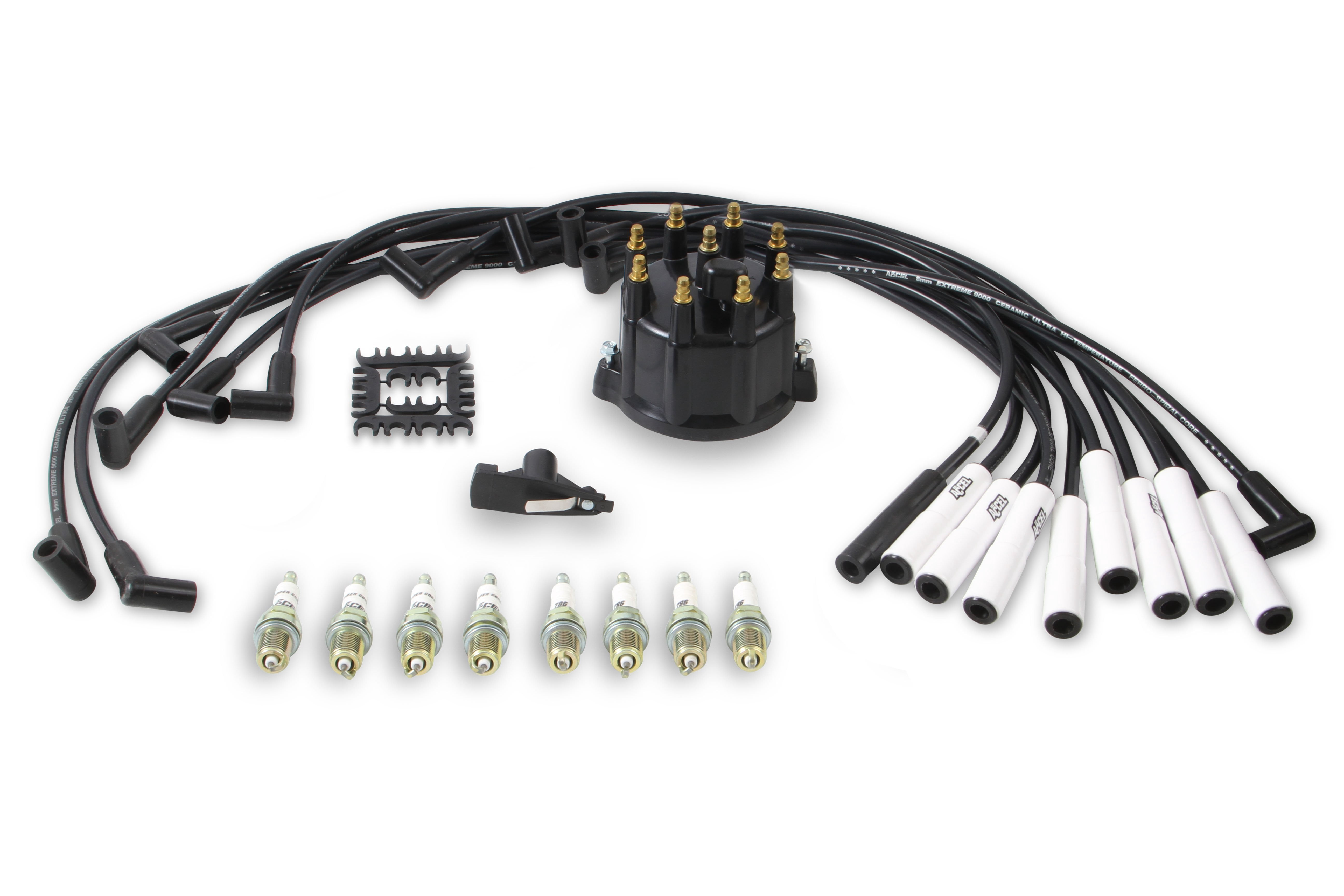 ACCEL TST24 Distributor Cap / Rotor Kit / Spark Plug / Spark Plug Wire Kit