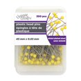 thumbnail image 1 of UNIQUE CREATIV Quilting Pins — Yellow Plastic Head, 45 mm × 0.65 mm, 300 pcs, 1 of 3