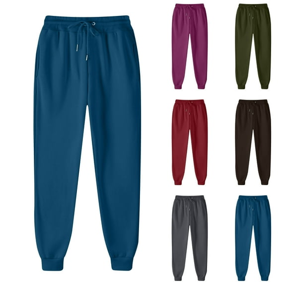 QLEICOM Womens Casual Pants,Pants for Women,Women Casual Solid Color Trousers with Comfortable Elastic Waistband and Decorative Button Accent for Style High Waisted Womens Pants Everyday Fits