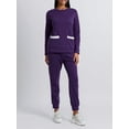 thumbnail image 2 of KelaJuan Women 2 Piece Tracksuits Fleece Warm Long Sleeve Sweatshirt and Elastic Sweatpants for Activewear Workout Outfits, 2 of 6