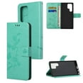 thumbnail image 1 of Wallet Case for Samsung Galaxy S23 Ultra, Stylish Flowers Embossed Pattern Premium PU Leather Flip Folio Cover with Card Slots Holder Magnetic Clasp Kickstand Soft TPU Anti-Drop Case,Green, 1 of 5