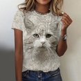 thumbnail image 2 of Pompotops T-Shirt à Manches Courtes Col Rond Imprimé Mode pour Femmes, 2 of 6