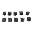 thumbnail image 2 of Conector de enchufe estéreo de 65 mm 10 piezas Conector de enchufe hembra XLR ABS resistente Rendimiento estable para equipos AV para reproductor multimedia, 2 of 8