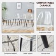 thumbnail image 3 of Sumdeal Clear Dining Chairs Set of 6, Modern Kitchen Chairs with Transparent Seat, Acrylic Accent Side Chairs with Metal Legs for Dining Room, Kitchen, Living Room,Black Leg,6, 3 of 6