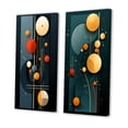 thumbnail image 3 of Designart "Vintage Retro Circles Minimalist Charm I" Modern Geometric Wall Art Set Of 2 - Modern Yellow Gallery Wall Set For Home Decor, 3 of 6