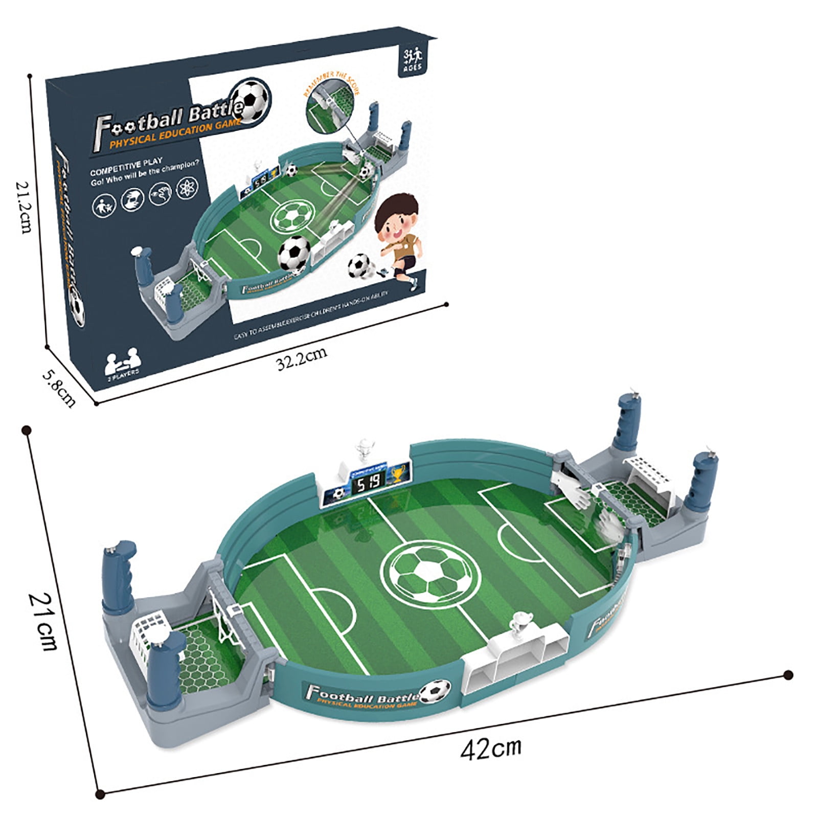 porfeet Mini Foosball Tables, Tabletop Slingshot Games Toys, Children's  Soccer Two-Player Match Table Soccer Field Games Parent-Child Interaction  Boys