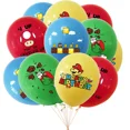 thumbnail image 2 of Juego de Super Mario, vajilla para fiesta de cumpleaños, pancarta, adorno para tarta, bandera colgante, globos, juego de Mario, decoraciones de cumpleaños, 2 of 5