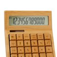 thumbnail image 2 of Calculadora Solar De Bambú 12 Dígitos 29 Teclas Pantalla Lcd Calculadora De Oficina Útiles Escolares (Cs30) Eigraketly TO003411-00, 2 of 7