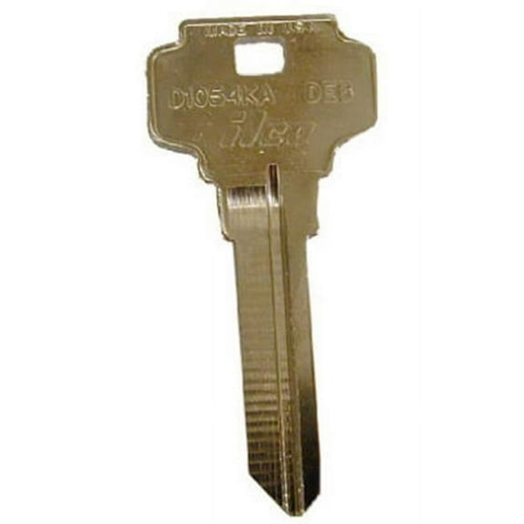 Kaba Ilco Corp. House Key DE8/D1054KA Nickel-Plated - Standard Key - 10 Pack