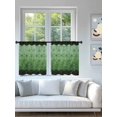 thumbnail image 4 of Sheer Curtains 45 Inch Length 2 Panels Set for Kitchen, Green Geometric Semi Sheer Curtains for Windows, Ombre Modern Abstract Art Voile Window Treatments Rod Pocket Curtain, 4 of 7