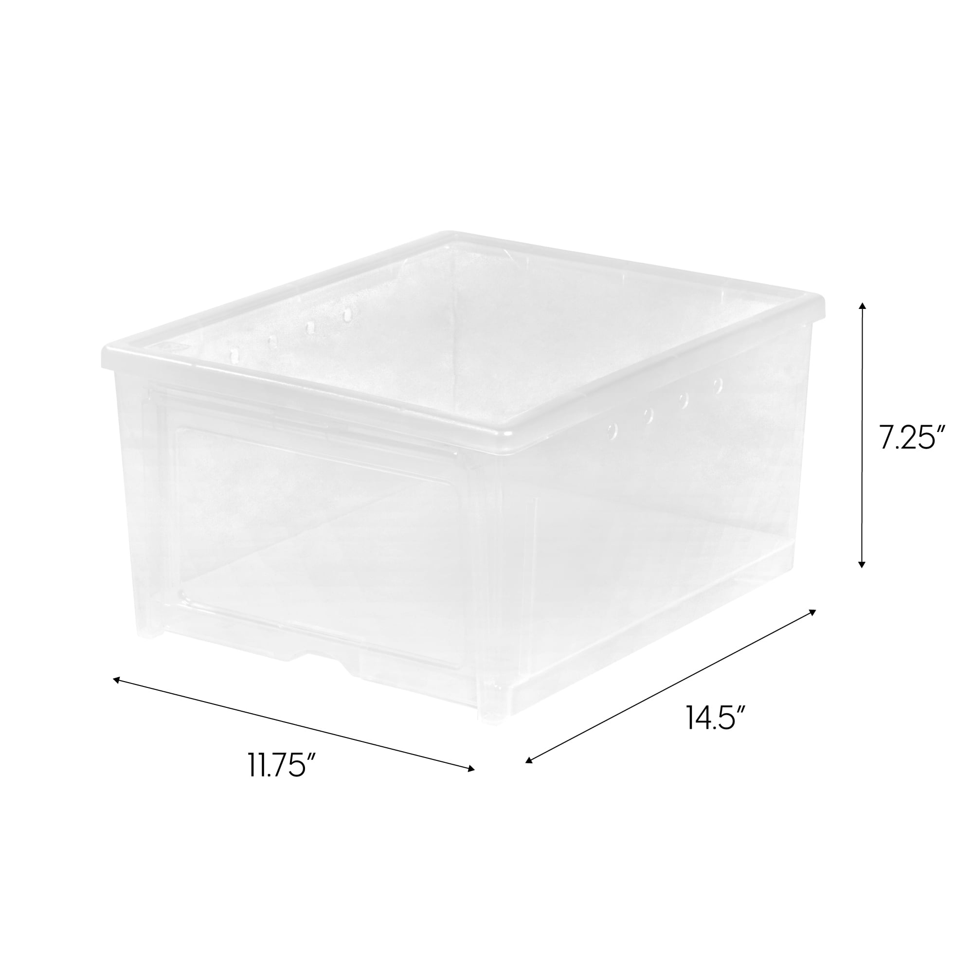 IRIS USA Easy Access Men s Plastic Shoe Storage Box Clear 4