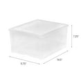 thumbnail image 3 of IRIS USA, Easy Access Men's Plastic Shoe Storage Box, Clear, 4 Pack, 3 of 7